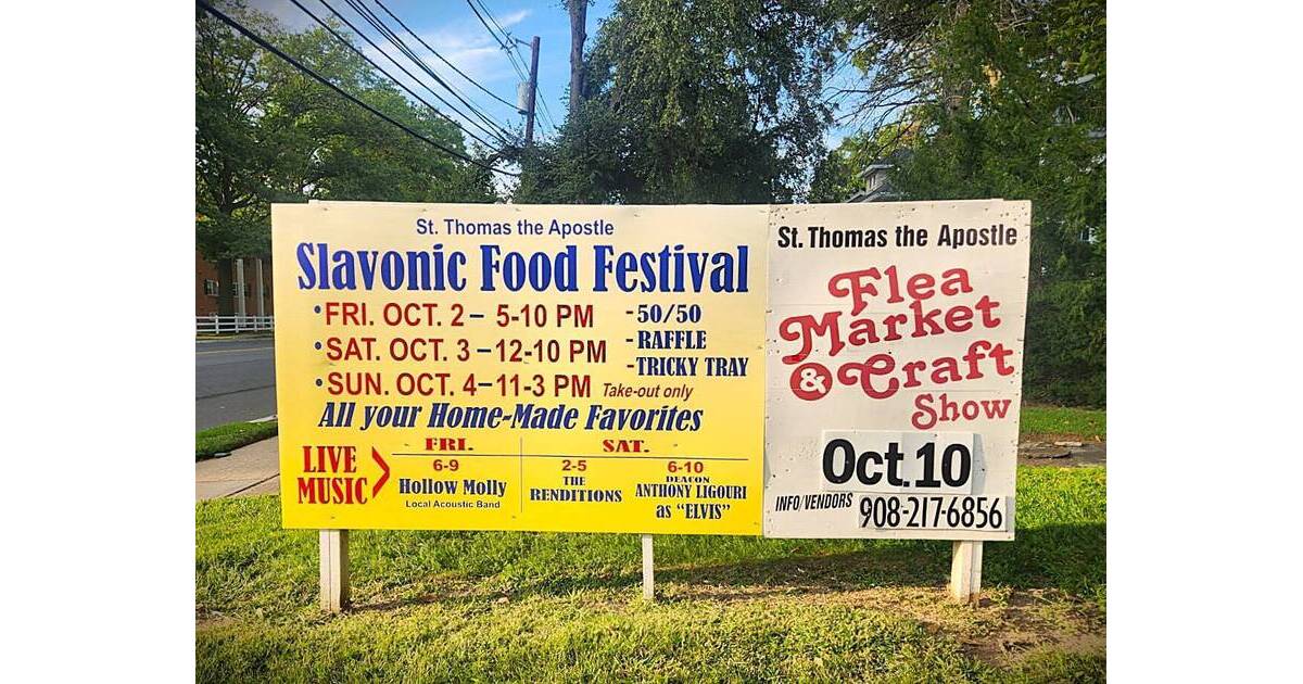 Rahway's St. Thomas the Apostle Church to Hold 39th Annual Slavonic Festival, Oct. 2-4