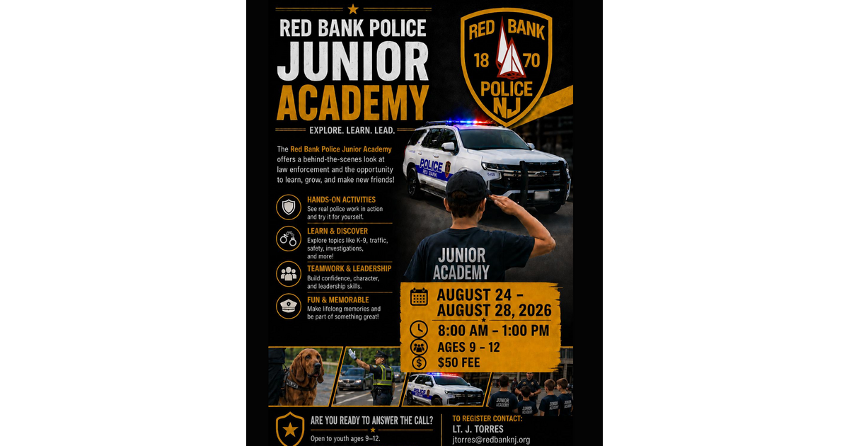Red Bank Police Junior Academy Wraps Up a Week of Learning, Leadership, and Hands‑On Training