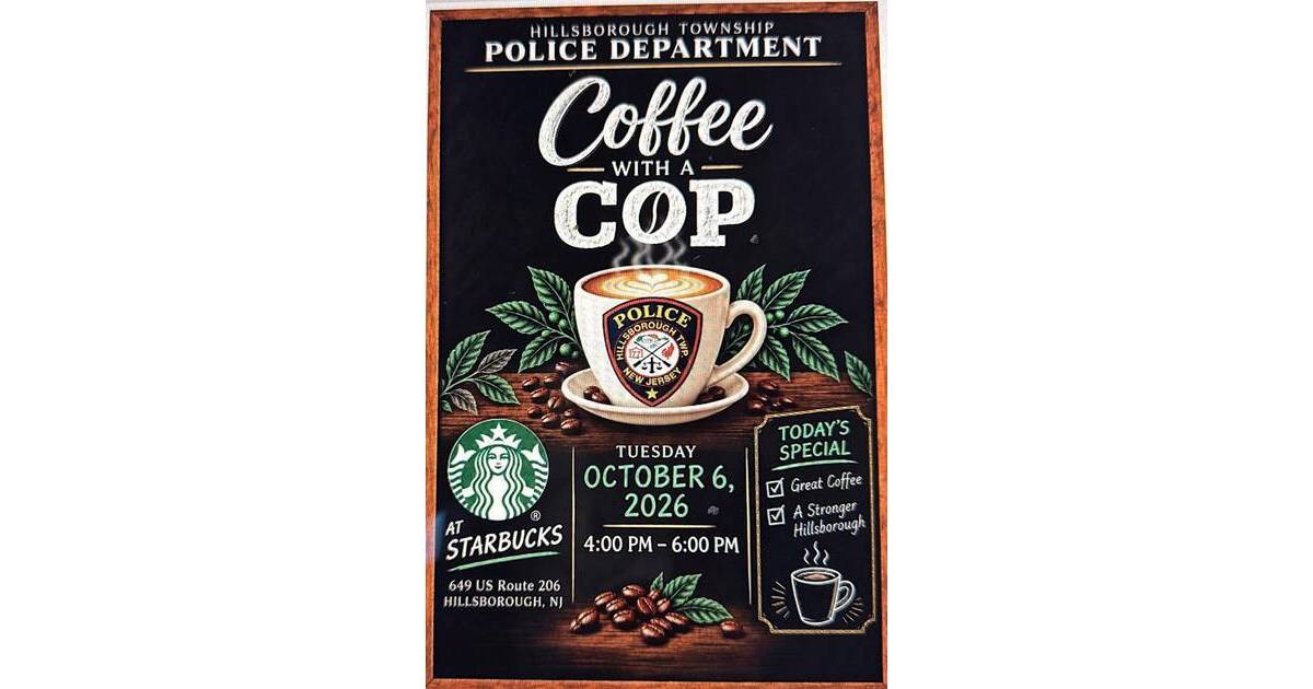 Hillsborough Cops Plan Oct. 6 Break for Coffee and Conversation with Residents