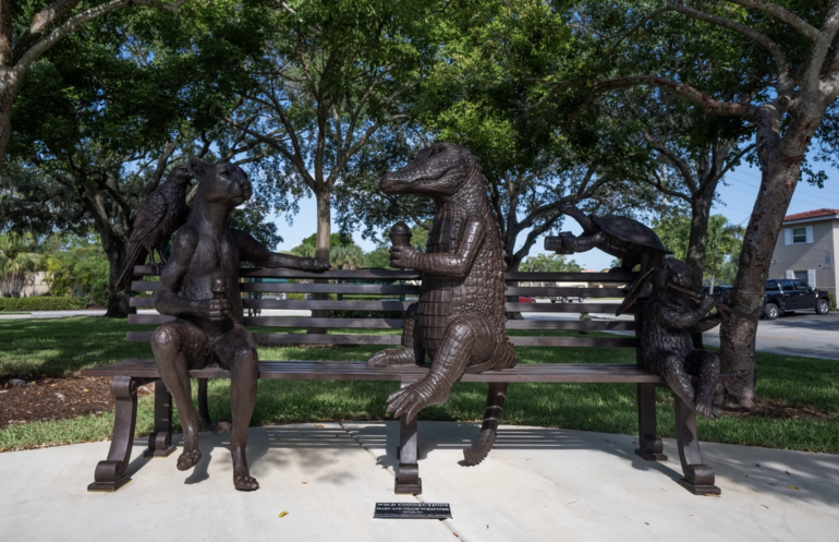 Turtle, Panther, Alligator and More Take a Seat at Newly Reopened Coral Springs Park